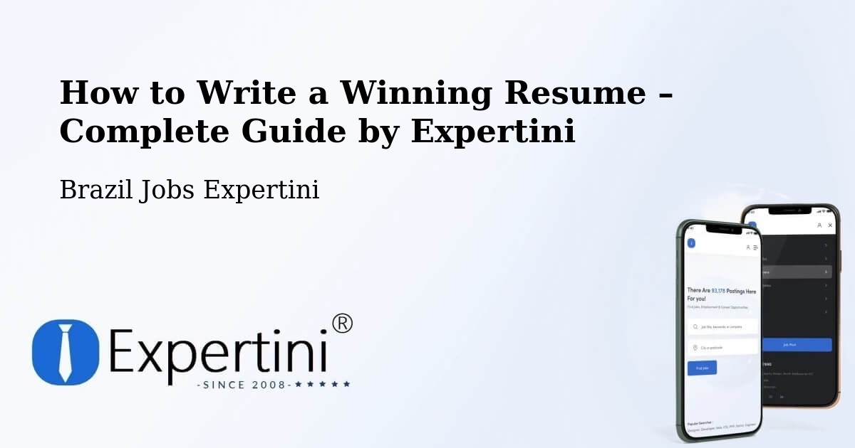 Resume Writing Guide for Job Seekers – Luz - Luz, Brazil Jobs Expertini